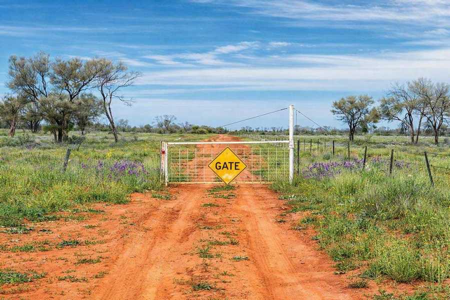 Pastoral access gate, outback Australia